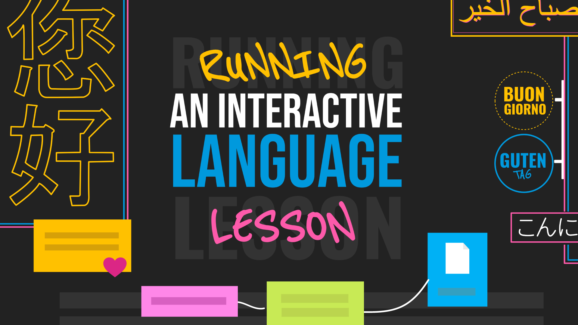 Running an interactive language lesson