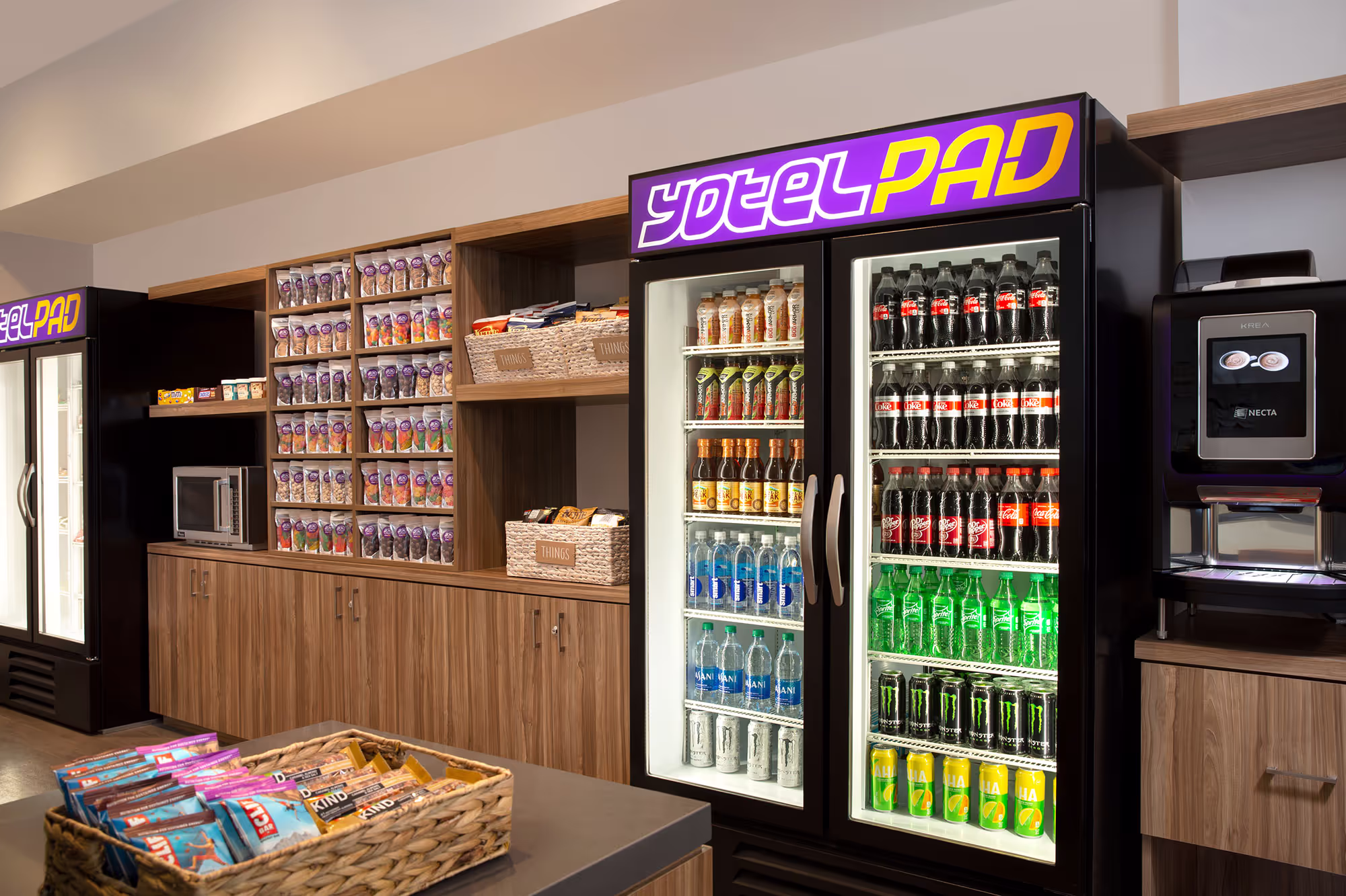 An image of our fully stocked express grocery-style Grab and Go