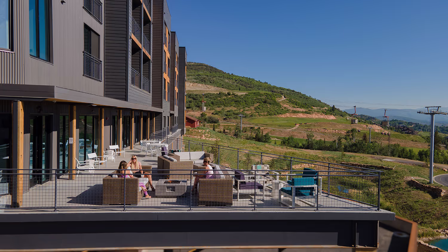 Deck outside of rooms