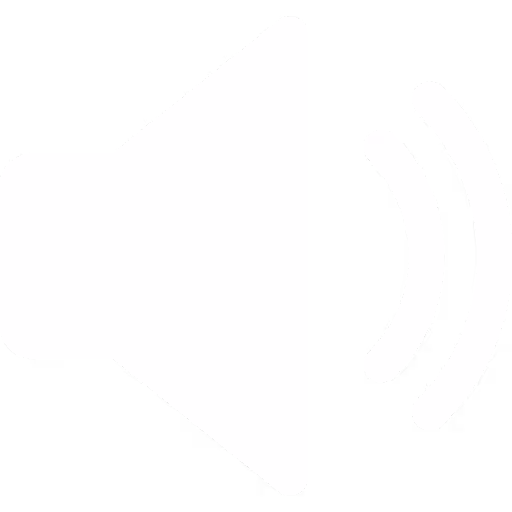 White speaker icon with two sound waves indicating volume or sound.