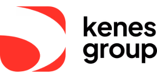 Kenes Group logo with a stylized red and black design and text reading 'kenes group'.