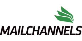MailChannels logo with green stylized wings above the company name in black text.