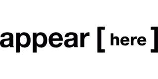 Text logo with the words appear here and brackets around 'here'.