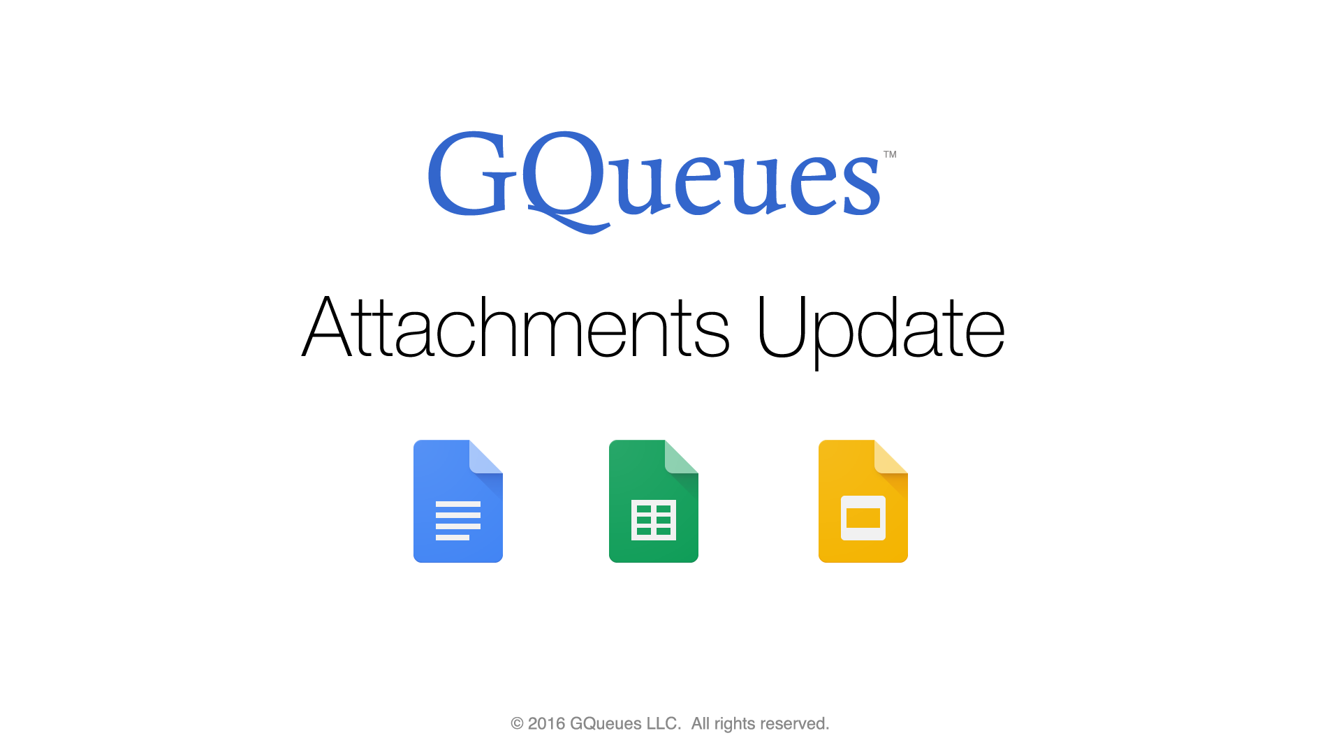 Create Google Docs, Sheets and Slides in GQueues