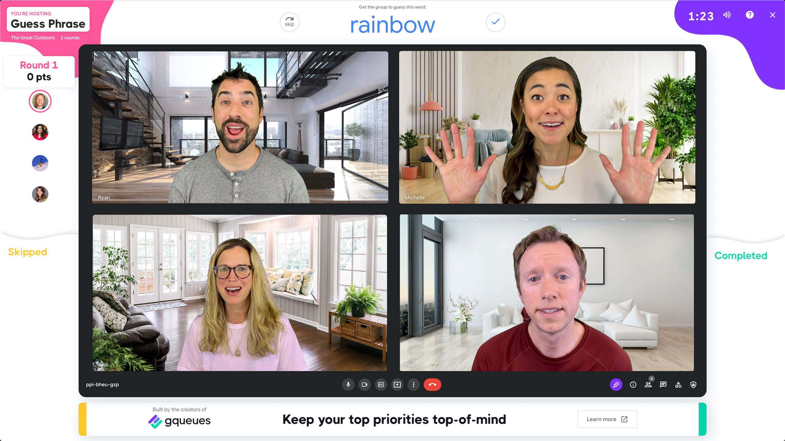 Hijinx - Team Building Games for Google Meet