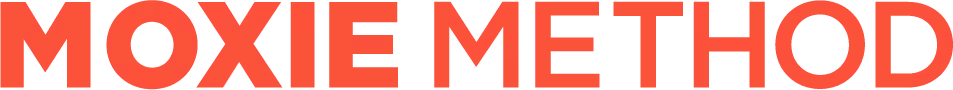 Text reading 'MOXIE METHOD' in bold red capital letters on a transparent background.