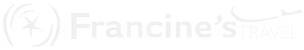 Francine's Travel company logo with stylized globe and airplane design.