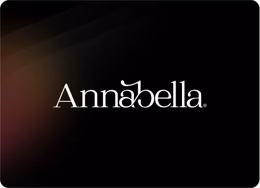 White Annabella brand logo on a black background.