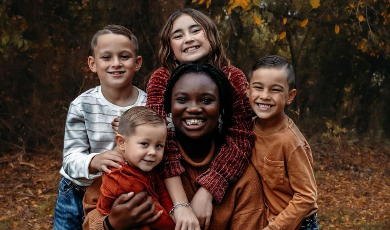 exchange student Mary and host family