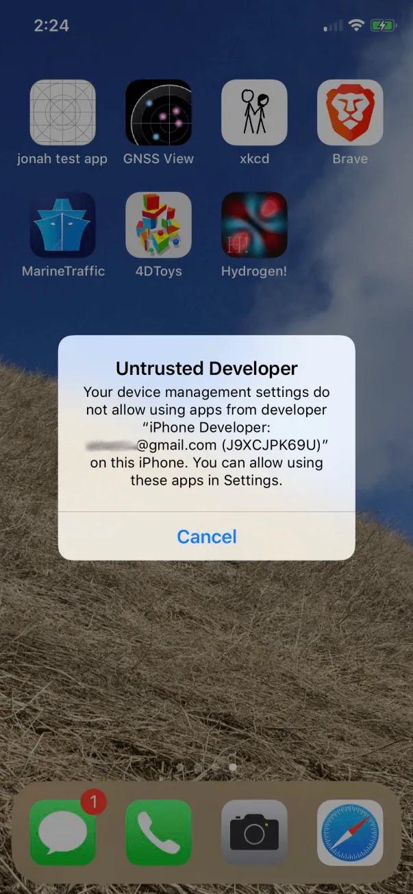 iphone untrusted developer