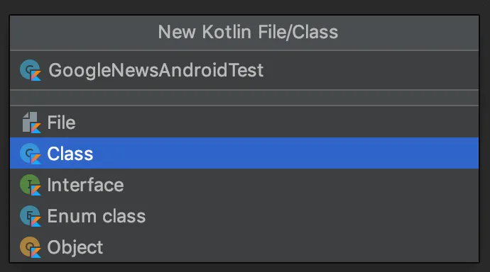 New Kotlin File Class