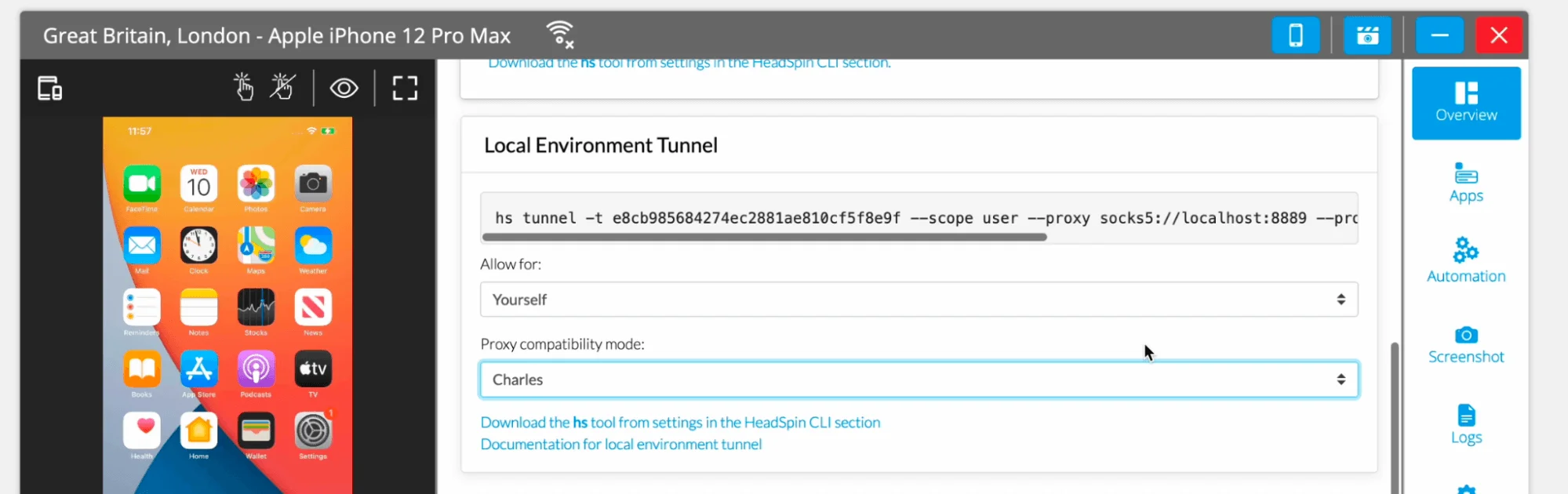 navigating to the tools tab