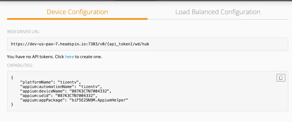 device configuration tizen tv