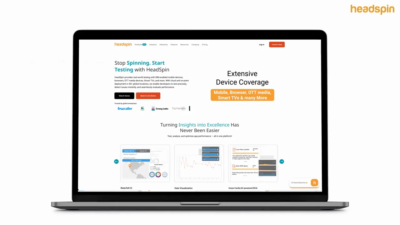 HeadSpin platform demo video