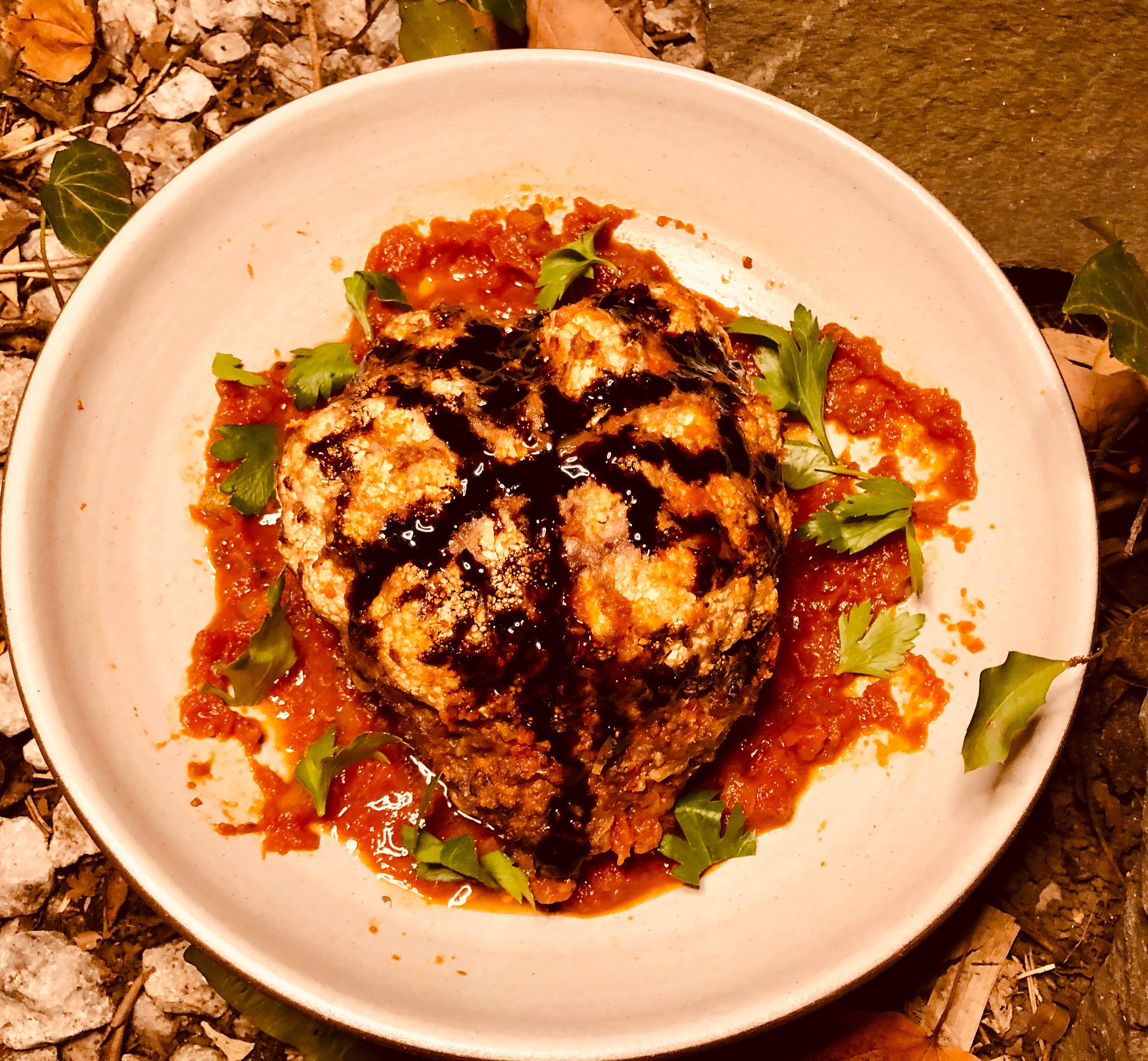 Beef Stuffed Cauliflower Roasted Brains - Keto Diet App