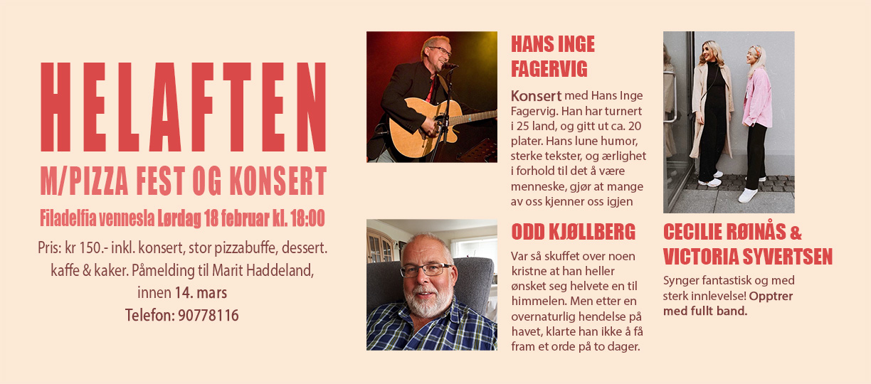 Kveldens talere og musikkere