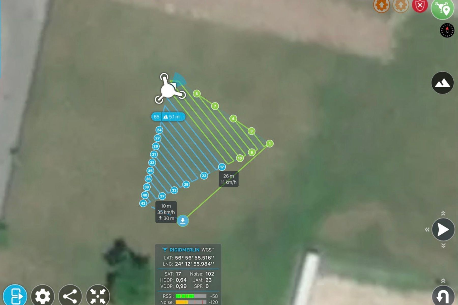 Grid mapping mission