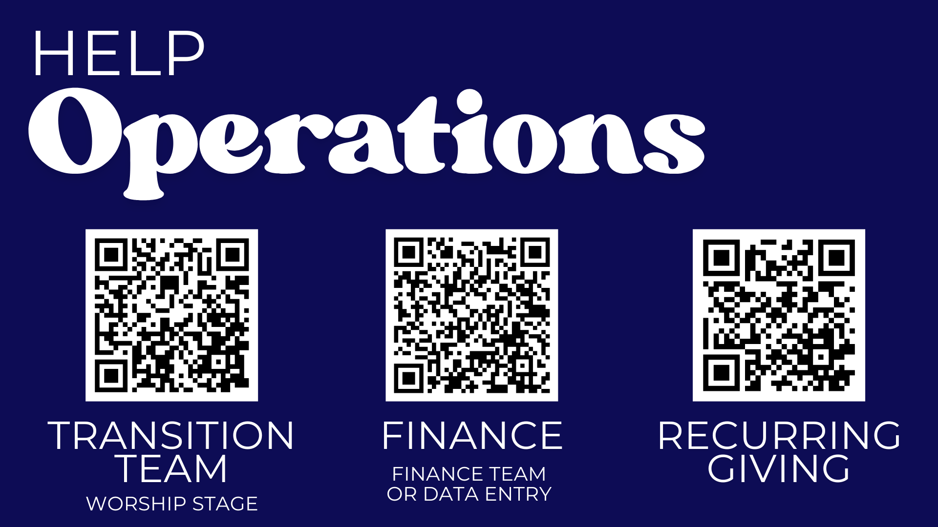 Take the Pledge to help operations