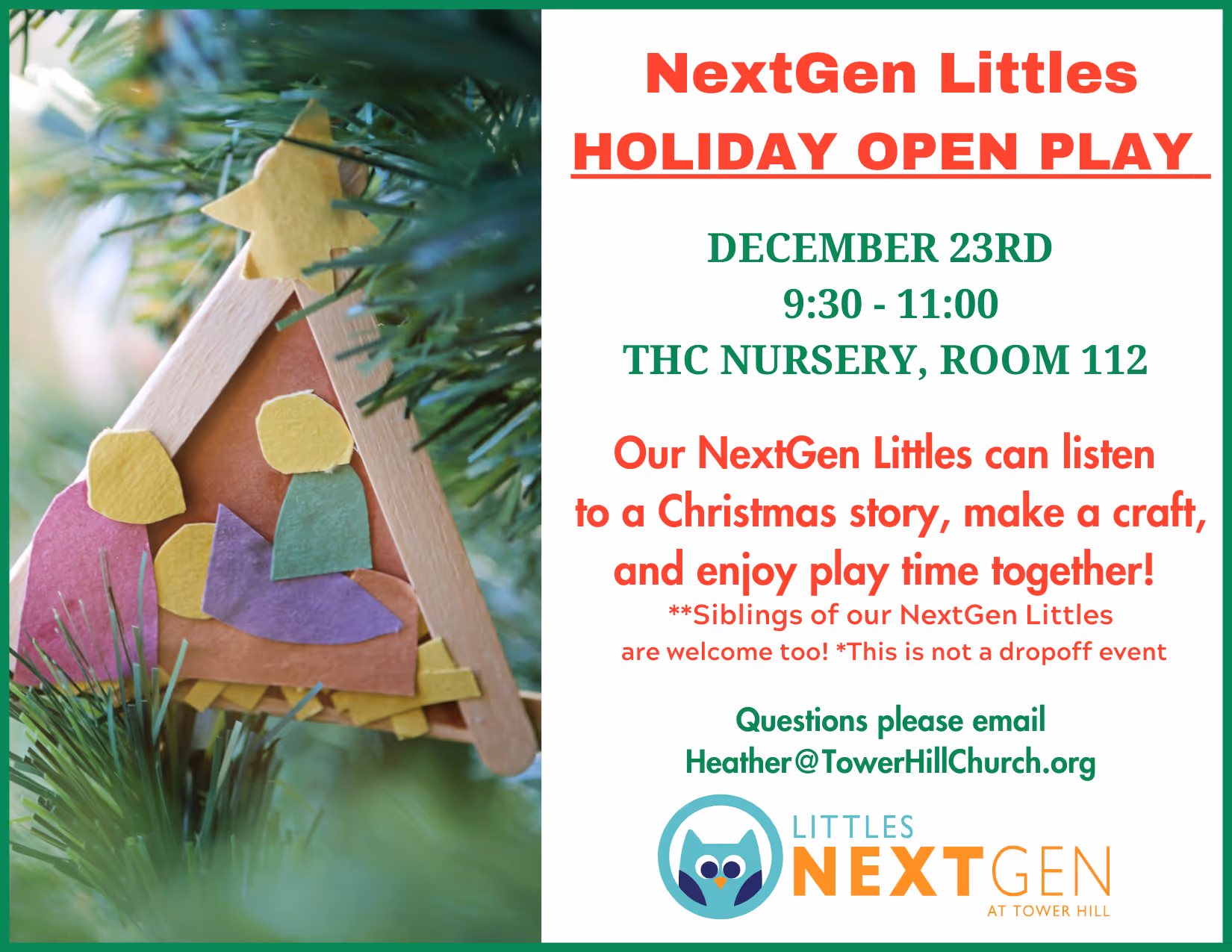 NextGen Littles Holiday Open Play! 