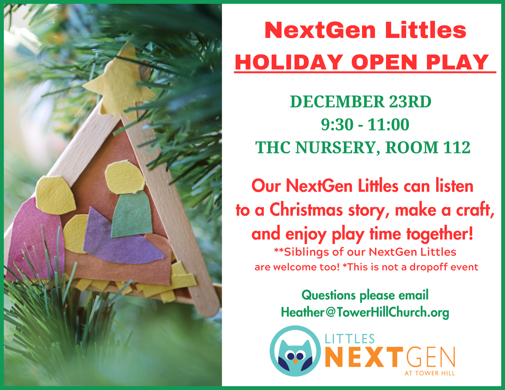 NextGen Littles Holiday Open Play!