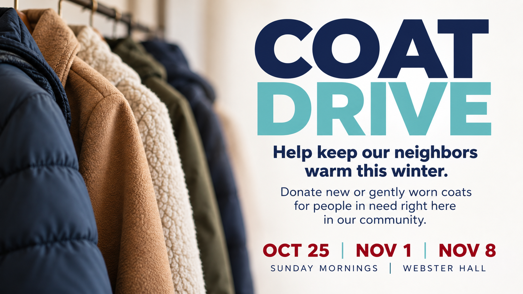 Coat Drive – Help Keep Our Neighbors Warm!