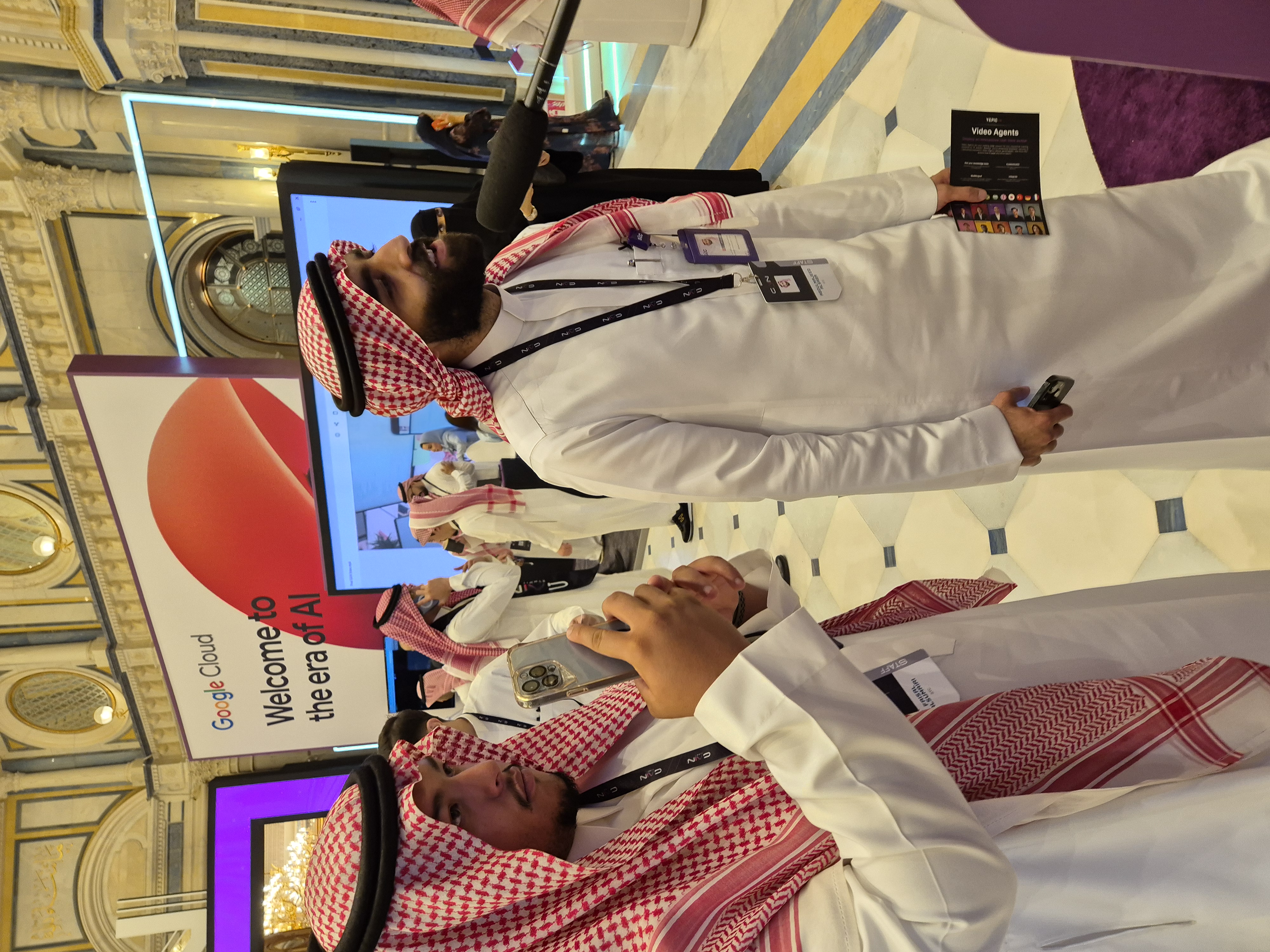 Delegates interacting with Yepic’s live AI installation at GAIN