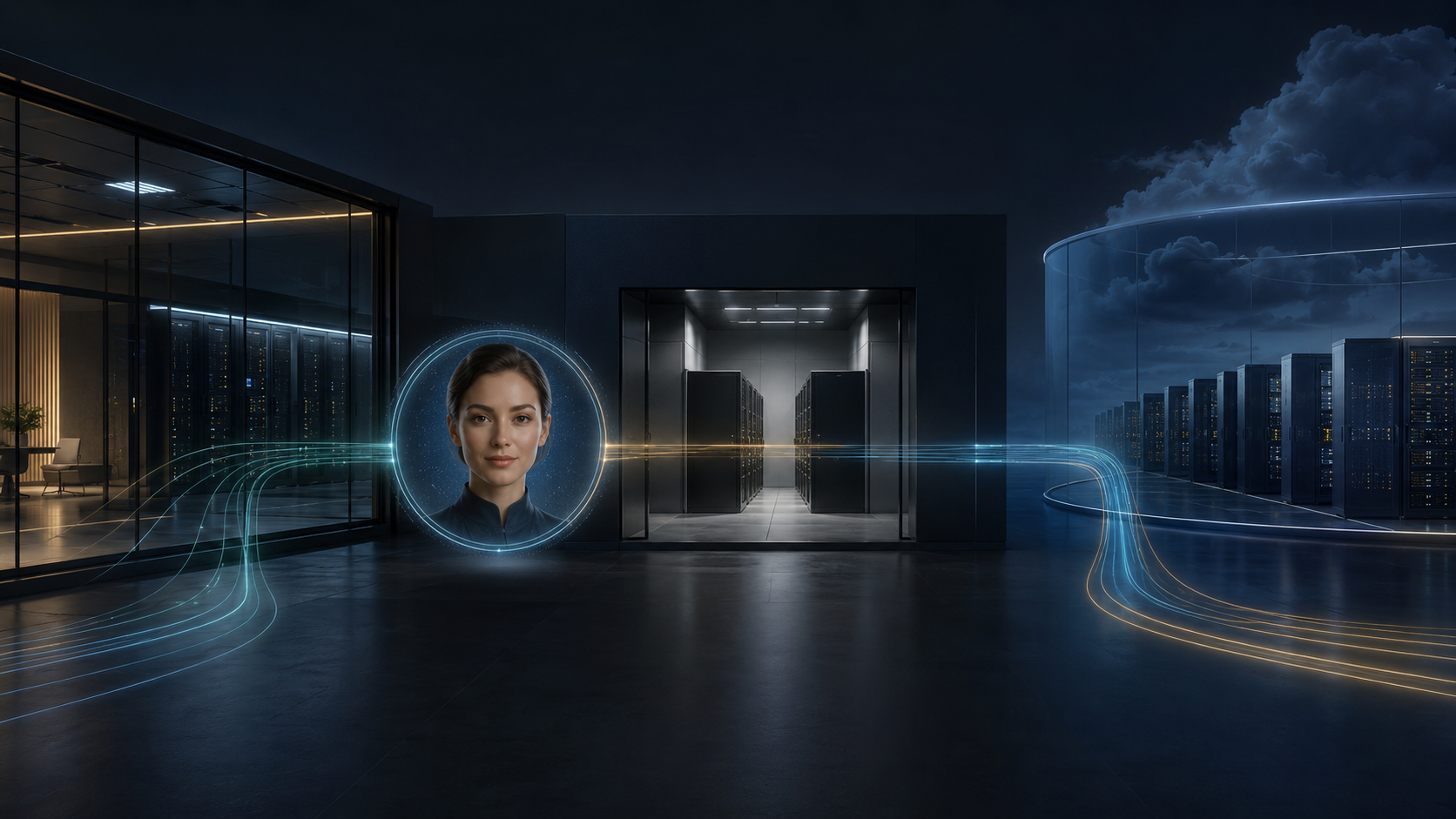 A real-time AI avatar connected to on-premise, private-cloud and public-cloud computing environments