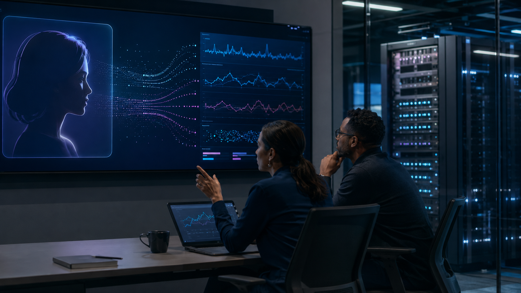 Enterprise engineers monitoring a private AI avatar and GPU infrastructure without exposing customer conversations