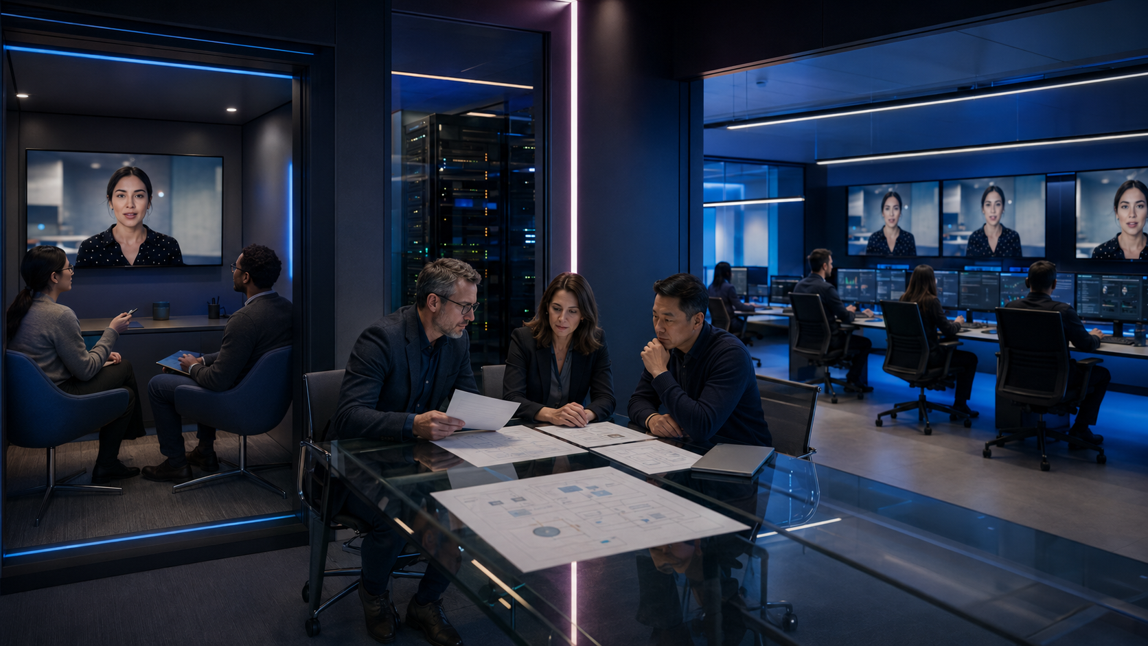 Enterprise teams reviewing evidence before moving a private AI avatar from pilot testing into production operations