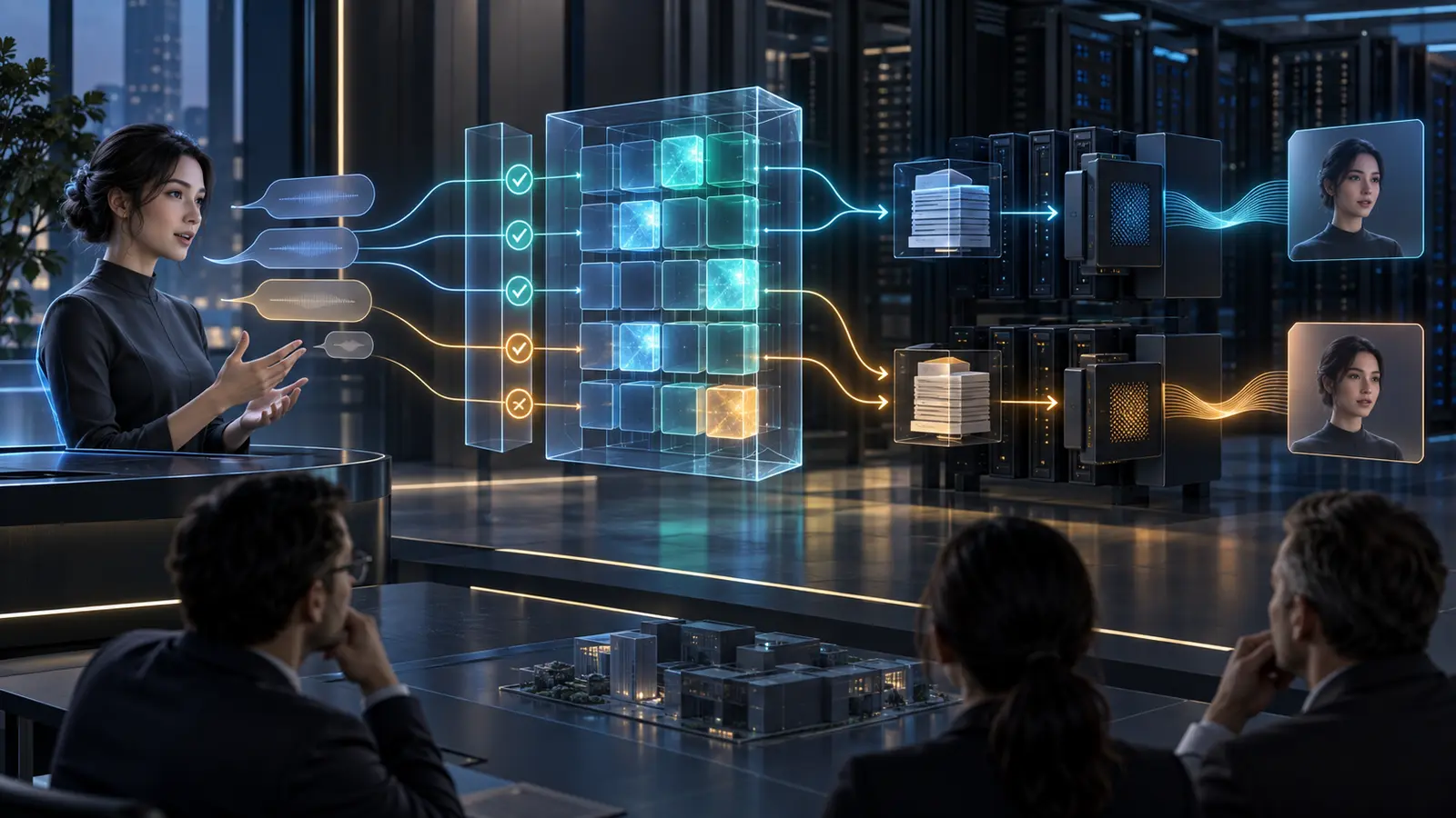 Enterprise architects review safe reuse and bypass paths through a private avatar semantic cache