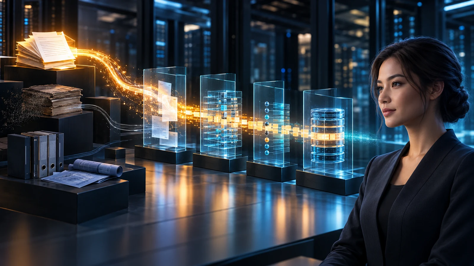 A private AI avatar receives a newly updated source through a governed ingestion, indexing and retrieval pipeline while obsolete documents are isolated