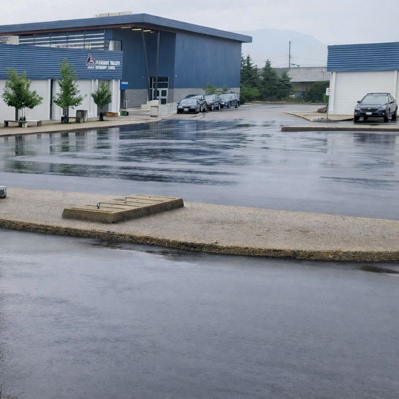 School parking lot in Armstrong BC