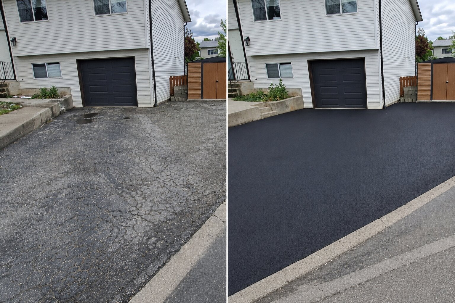 Driveway before photo in salmon arm