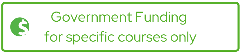 Government funding for specific courses only