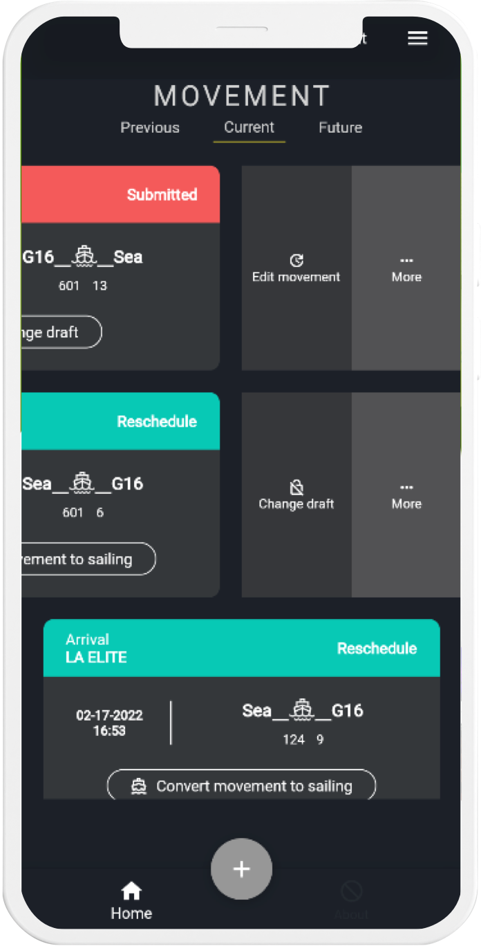 Mobile action interaction in the platform