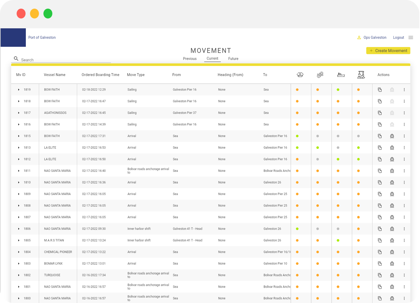 Port service on web view