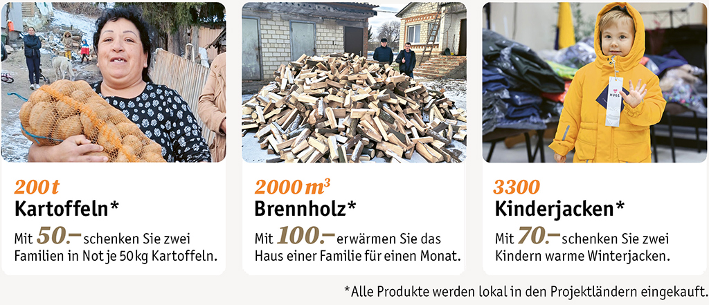 Spenden Sie für die Winterhilfe 2025 in Osteuropa.