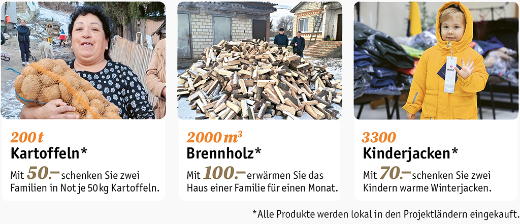 Spenden Sie für die Winterhilfe 2025 in Osteuropa.