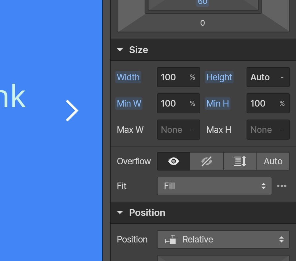 Webflow Responsive Slider Slide Size Settings