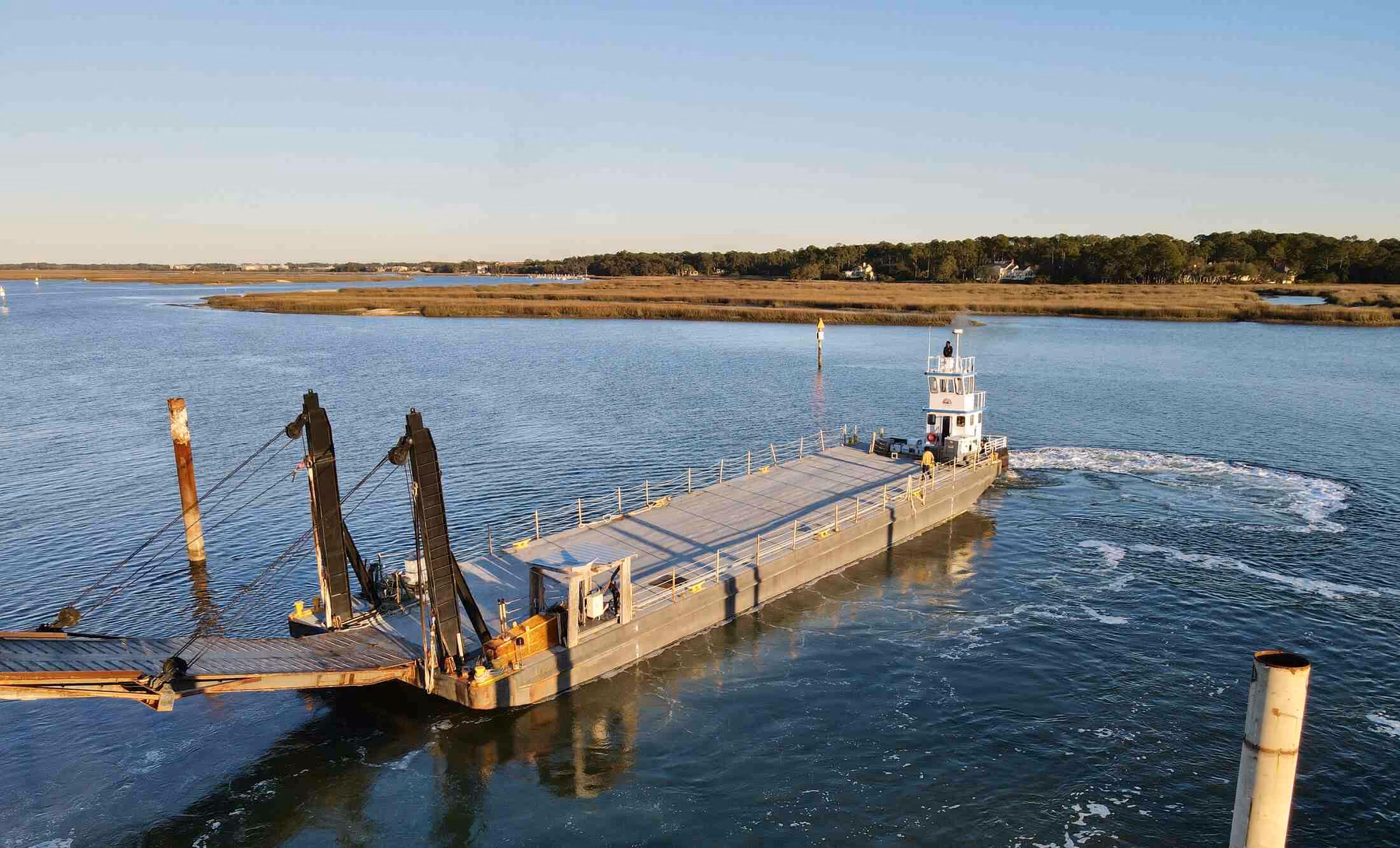 Daufuskie Island cargo barge at the dock