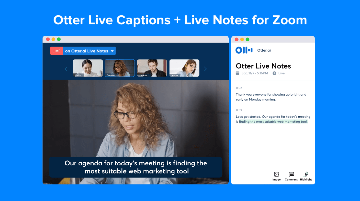 Live transcribe Zoom with Otter.ai