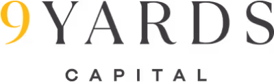 9 Yards Capital company logo with the number 9 in yellow and the word YARDS in black.