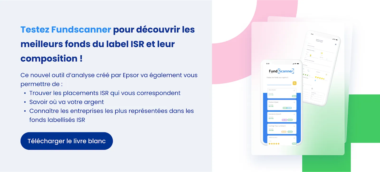 Page de téléchargement étude Epsor Fundscanner