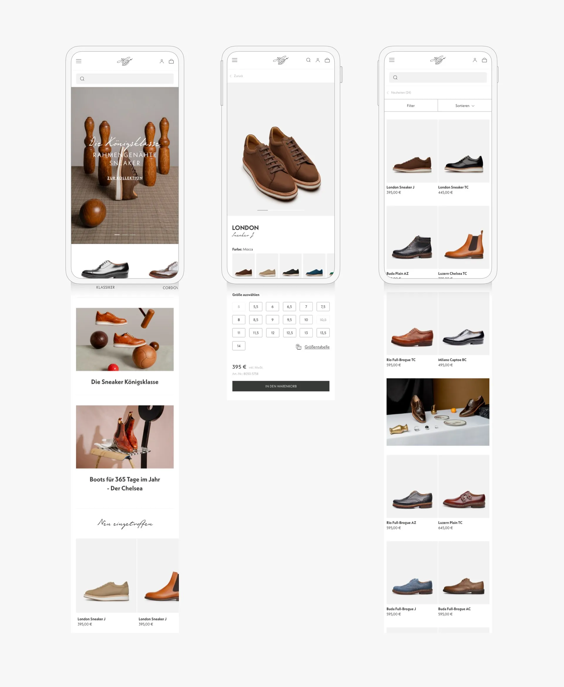 Widoki mobilne sklepu na Shopify Plus dla Heinrich Dinkelacker