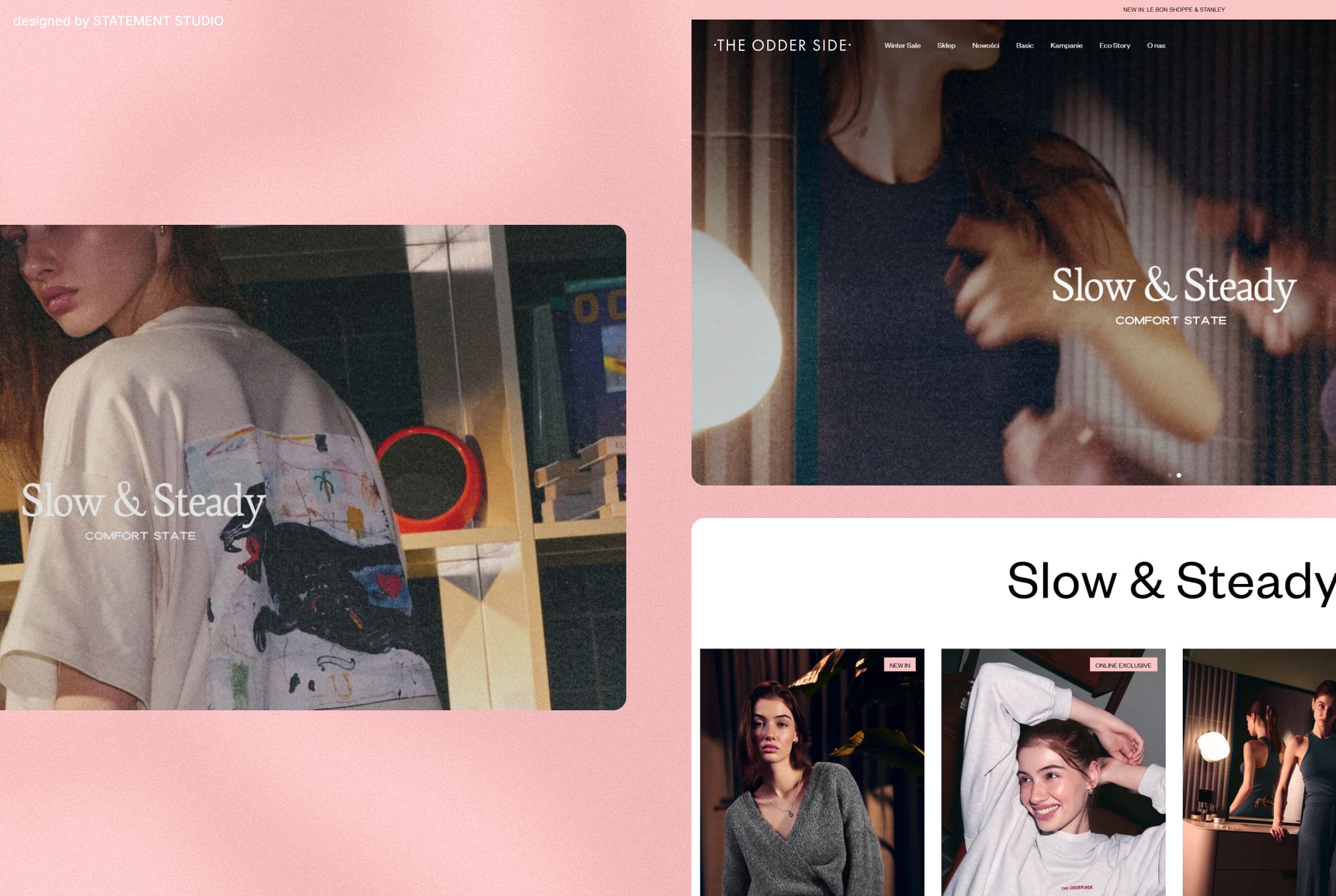 The Odder Side – widoki desktop ze strony marki