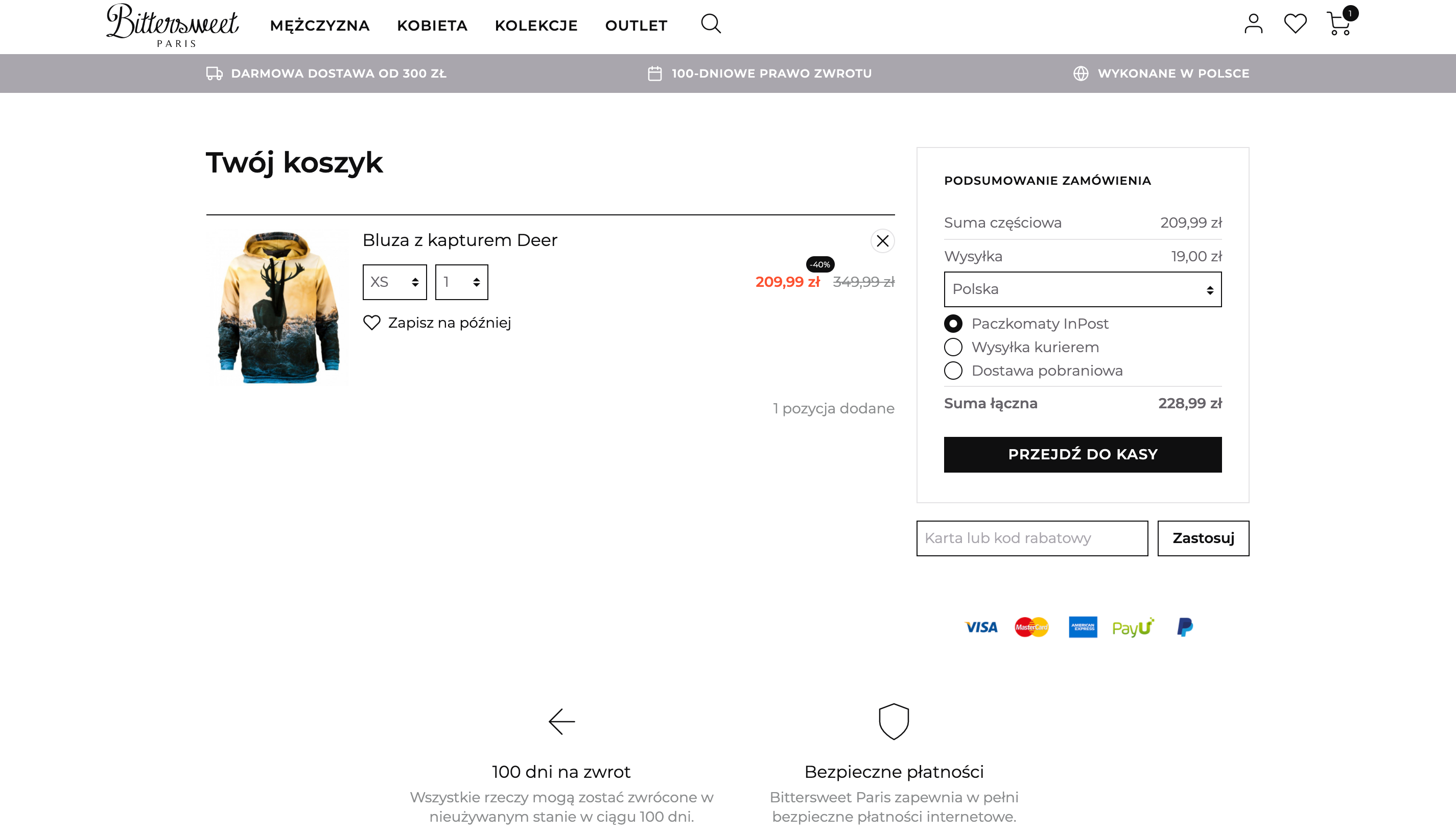 sklep Bitterswett skozystał z usługi Shopify Design
