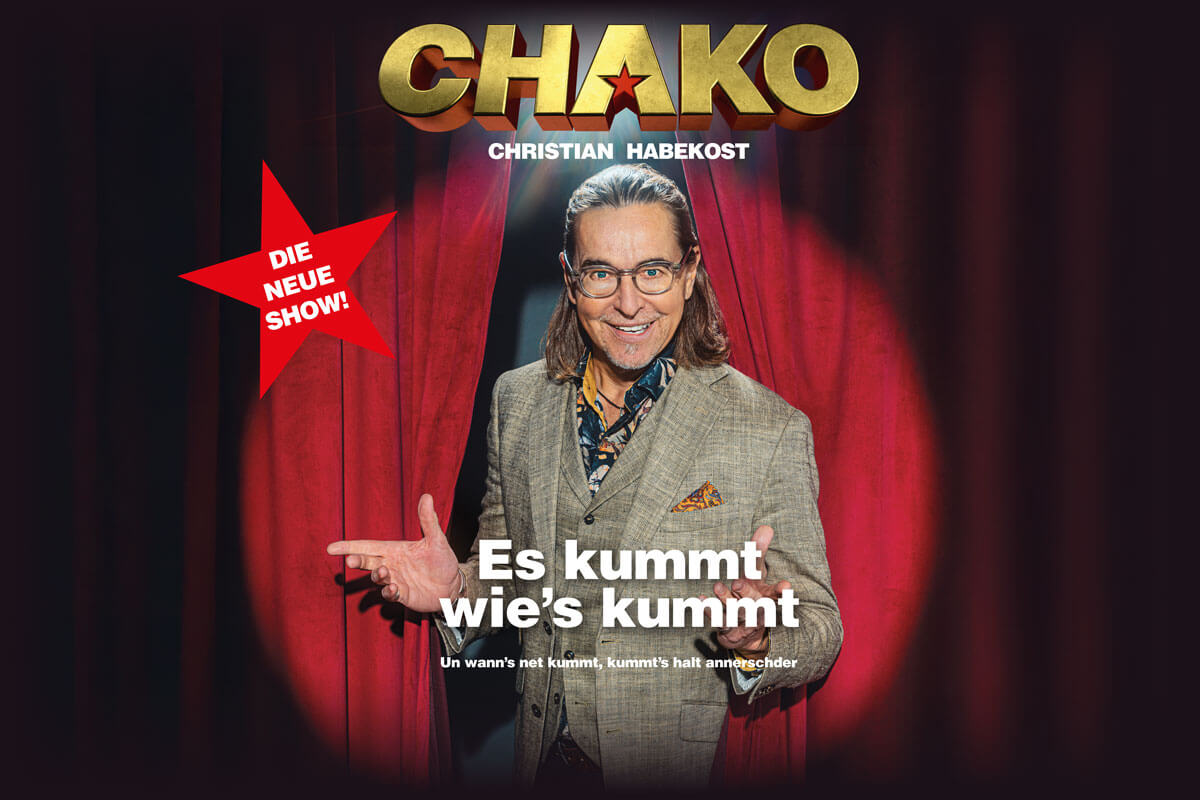 Motiv für die neue Show Es kummt wies kummt für 2025 von Chako Habekost