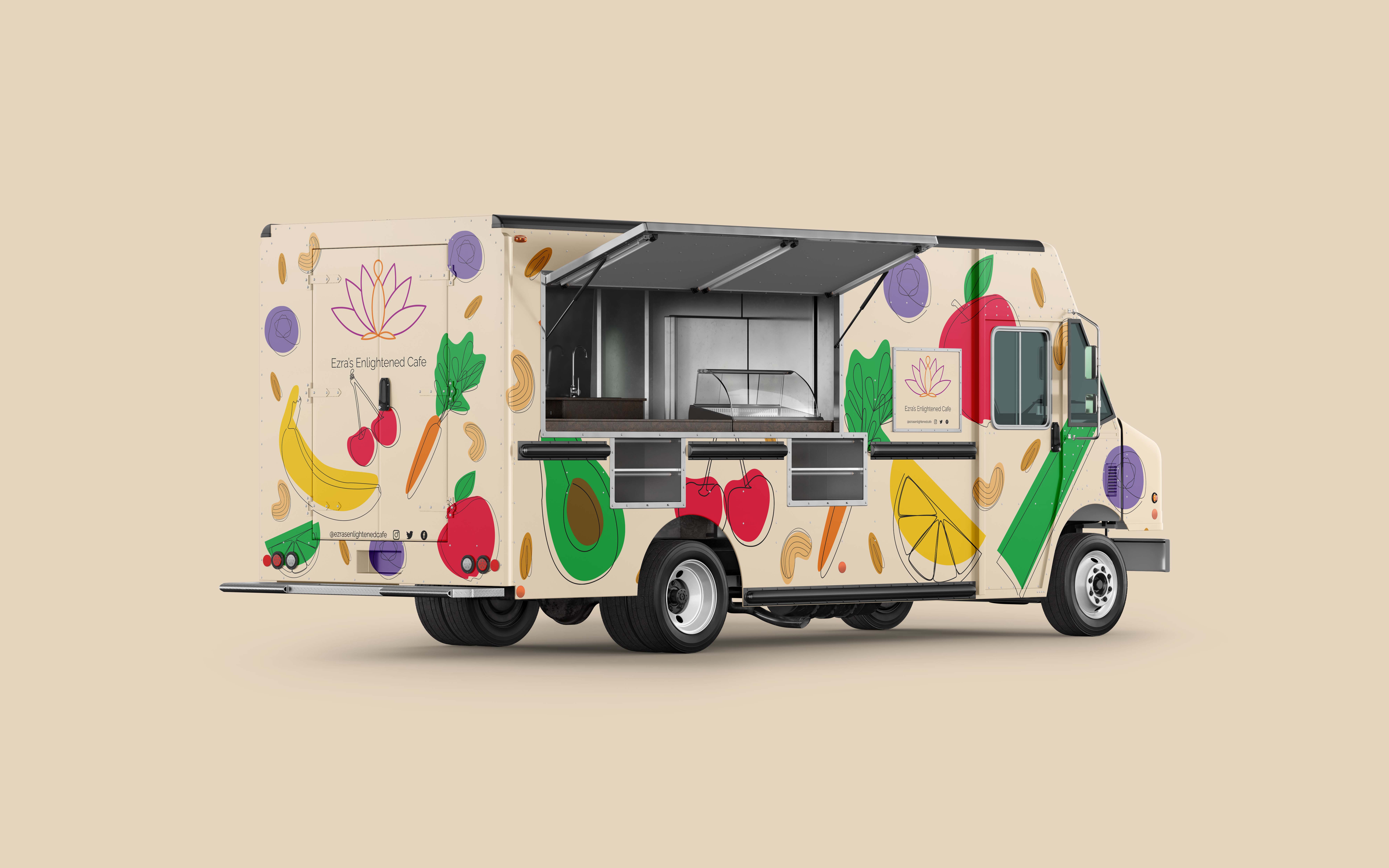 Ezra's Enlighened Food Truck mockup