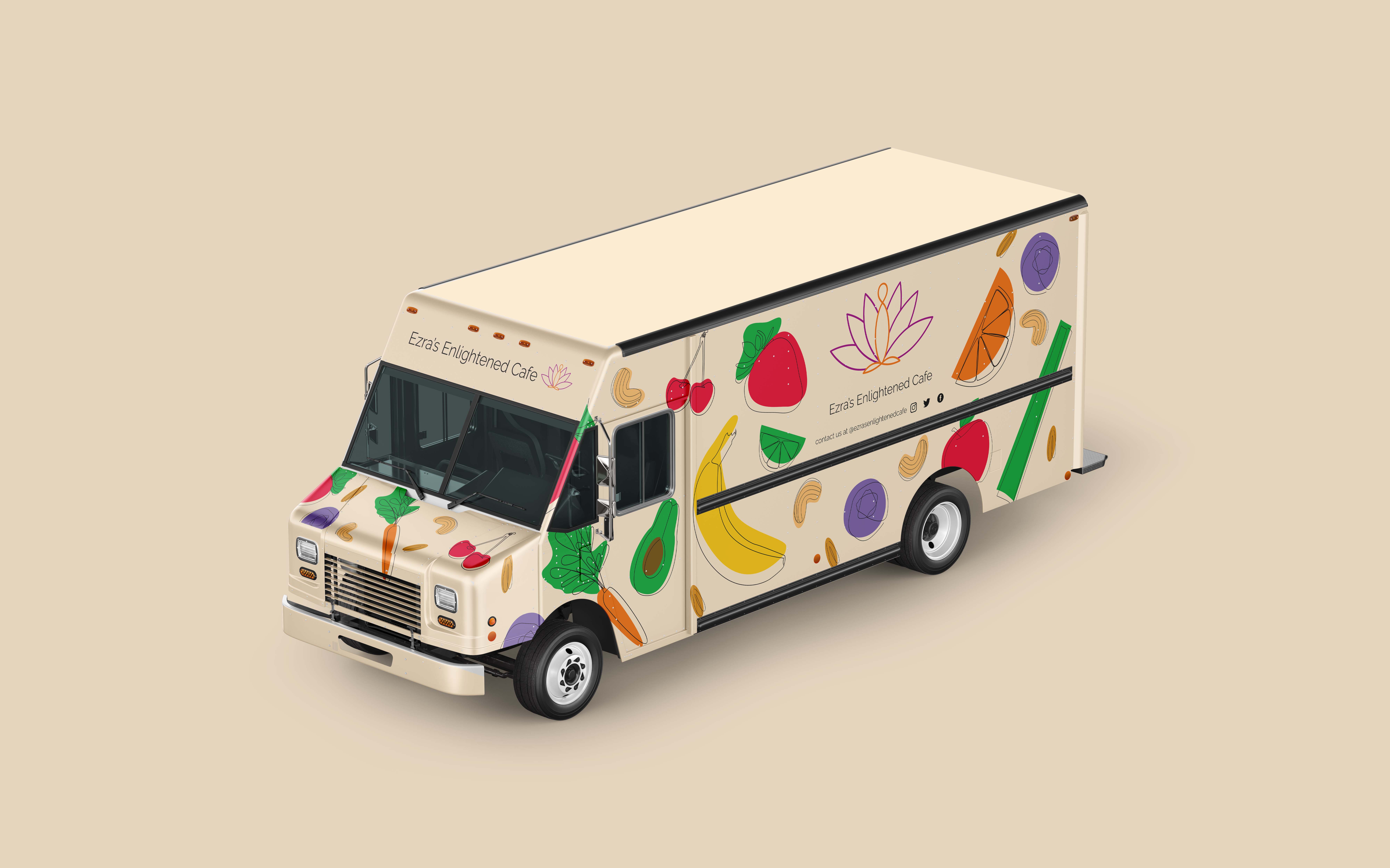 Ezra's Enlighened Food Truck mockup