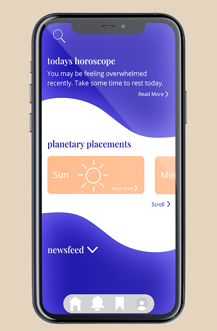 home page screen mockup